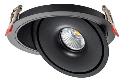 Downlight LED COB 30W ROTUND ROTATIV NEGRU - BRIDGELUX