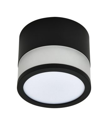 Spot LED COB pentru suprafață, 12W, rotund, negru