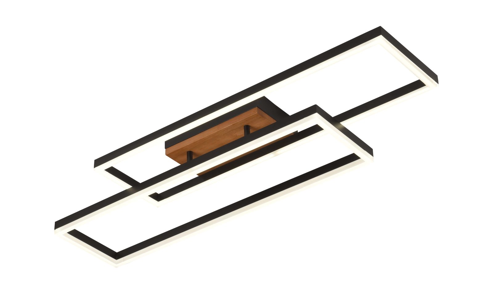 PLACON LED 46W 75LM/W CORP NEGRU/LEMN CCT + TELECOMANDĂ