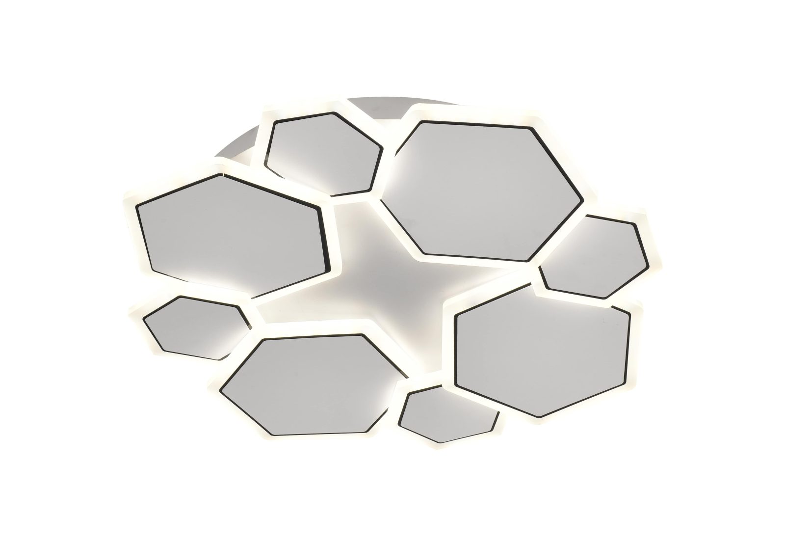 PLAFONIERĂ LED 128W 75LM/W CORP ALB/GRI CCT + TELECOMANDĂ