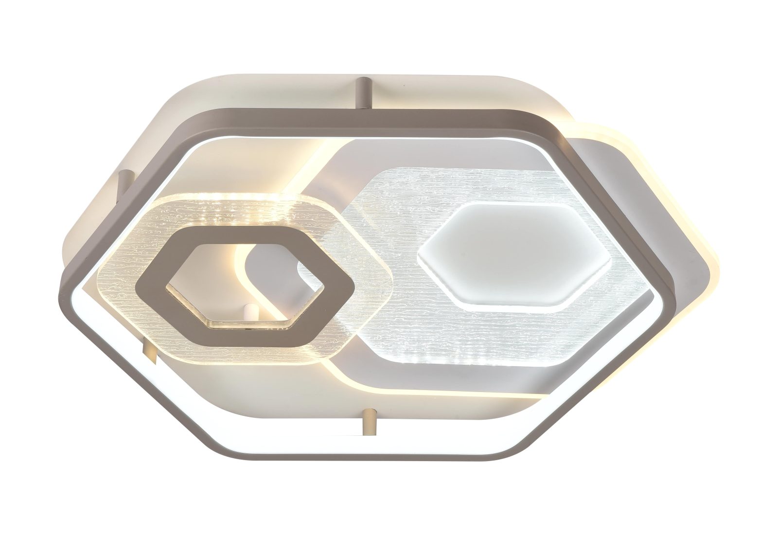 PLAFONIERĂ LED 68W 75LM/W CORP ALB/GRI CCT + TELECOMANDĂ