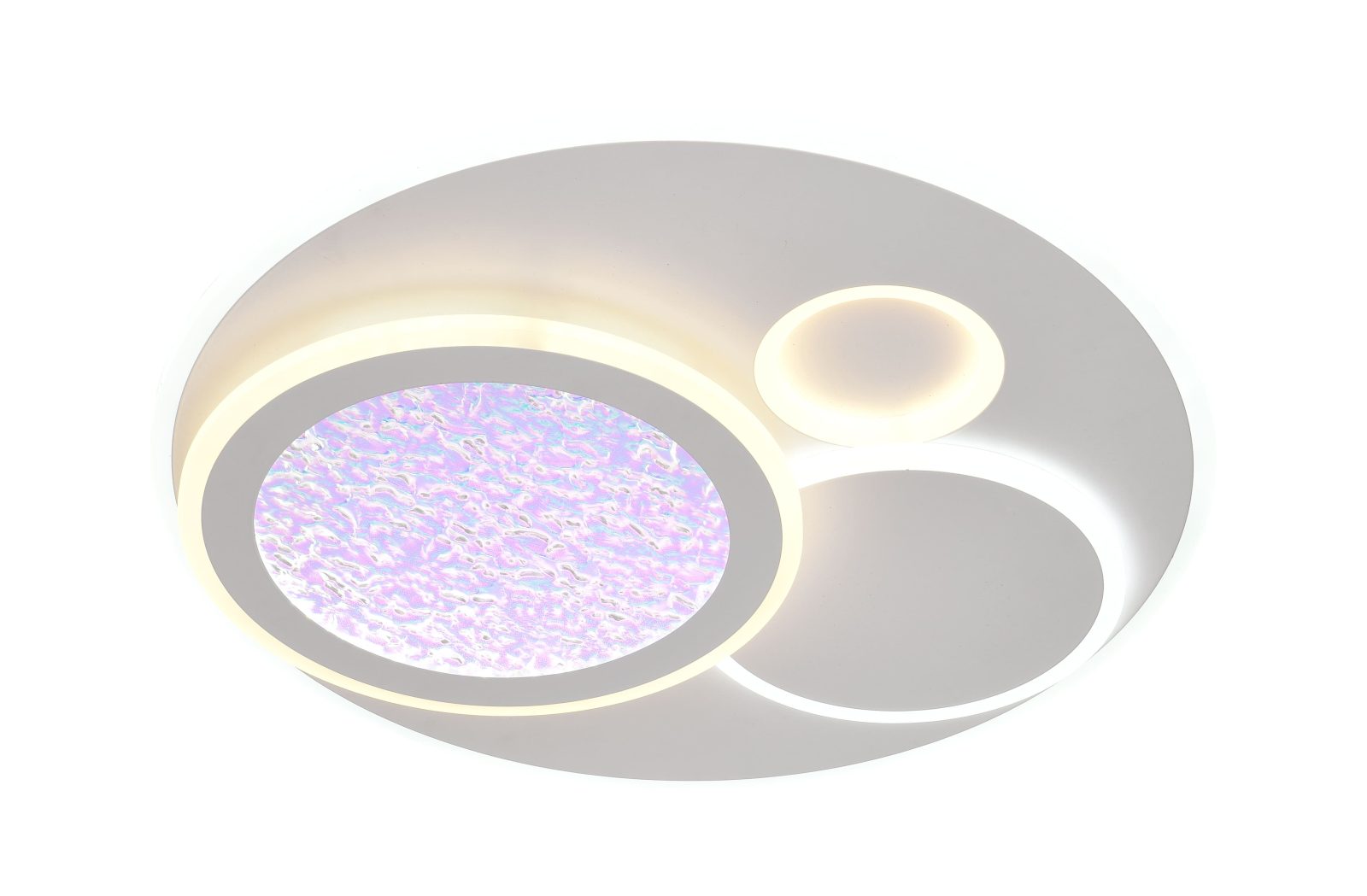 PLACON LED DE TAVANĂ 84W 75LM/W CORP ALB/GRI CCT + TELECOMANDĂ