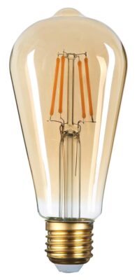 Led BEC ST64 6W 540Lm 2500K E27 220-240V STICLĂ AURIE