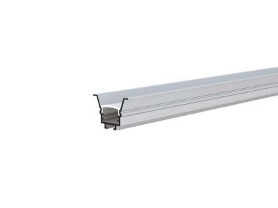 Profil din aluminiu pentru bandă LED Corp argintiu/Capac alb L=2M