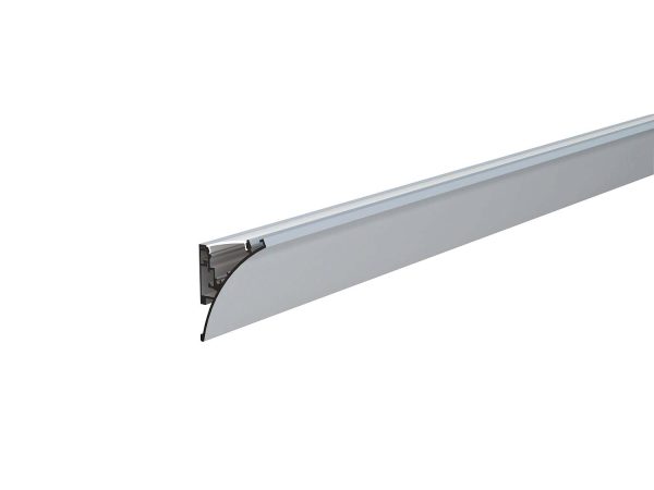 Profil din aluminiu pentru bandă LED Corp argintiu/Capac alb L=2M