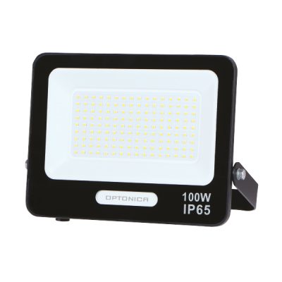 PROIECTOR Led SMD CORP NEGRU IP65 CU CABLU DE 15 CM 100W ALB CALD