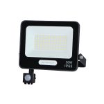 PROIECTOR Led SMD IP65 CORP NEGRU CU SENZOR 50W LUMINĂ ALBĂ