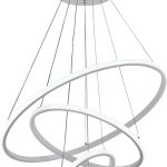 LAMPĂ PENDANT LED 78W/4480LM ALB 3000-6000K REGULABILĂ + Telecomandă