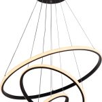 LAMPĂ PENDANT LED 78W/4480LM AUR PERIAT 3000-6000K REGULABILĂ + Telecomandă