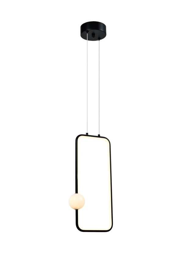 LAMPĂ PENDANT LED 15W/1200LM NIsip NEGRU 3000K 175-265V