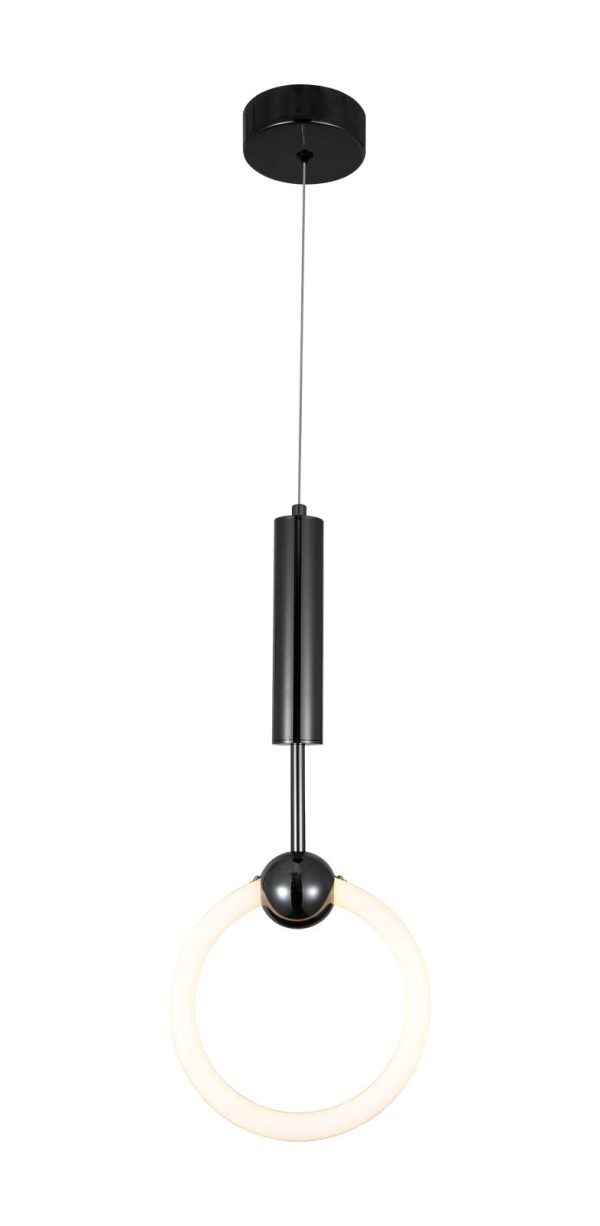 LAMPĂ PENDANT LED 10W/800LM NEGRU 3000K 175-265V