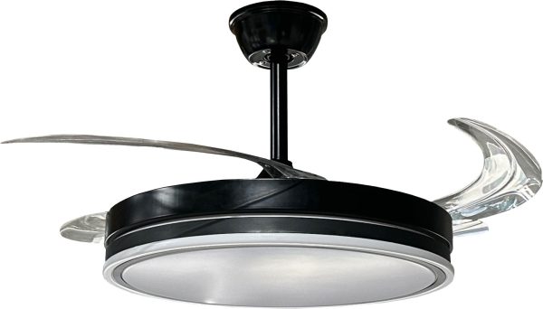 Ventilator LED Tavan 36W/3CCT Negru + Telecomanda