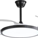 Ventilator LED Tavan 36W/3CCT Negru Slim + Telecomanda