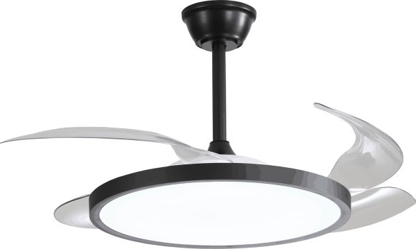 Ventilator LED Tavan 36W/3CCT Negru Slim + Telecomanda