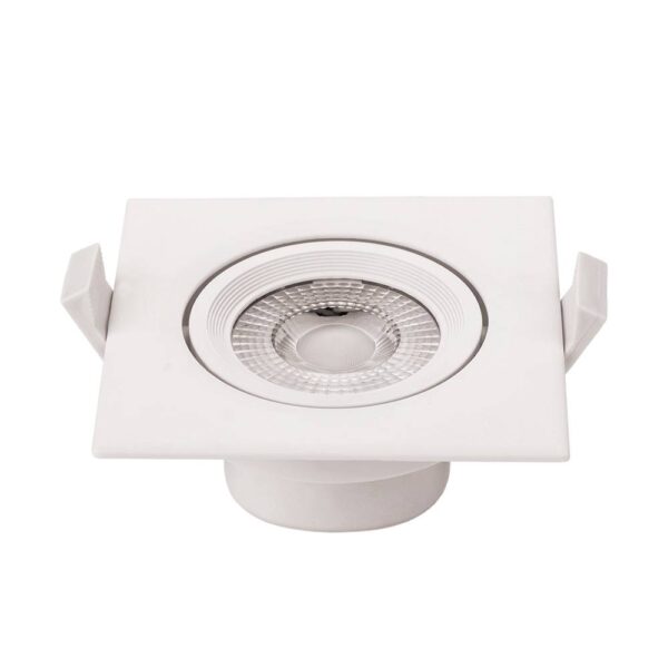 5W Led Cob SPOT DE ÎNCORPORAT PĂTRAT ROTABIL AC100-240V 375Lm 6000K