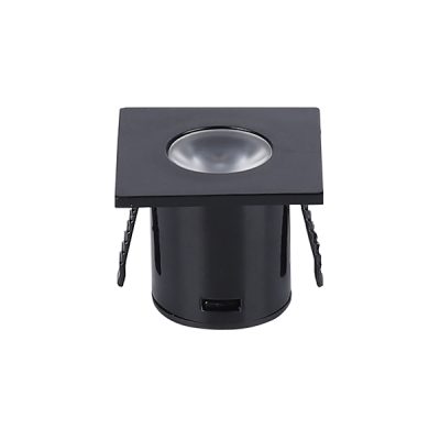 1W Led SPOT DE ÎNCORPORAT PĂTRAT NEGRU AC220-240V 60Lm 3000K
