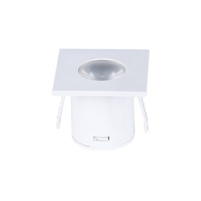 1W Led SPOT DE ÎNCORPORAT PĂTRAT ALB AC220-240V 60Lm 3000K