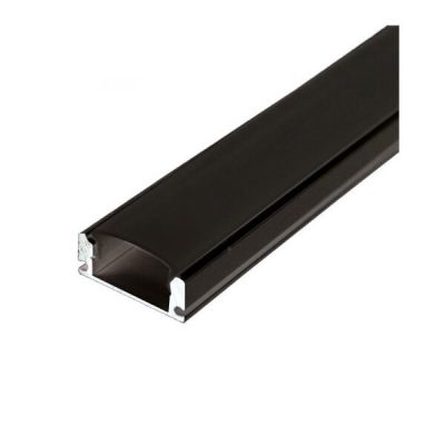 ALUMINIU PROFILE PENTRU Led BANDA NEGRU BODY/ALB COVER L=2m - BUILT-IN