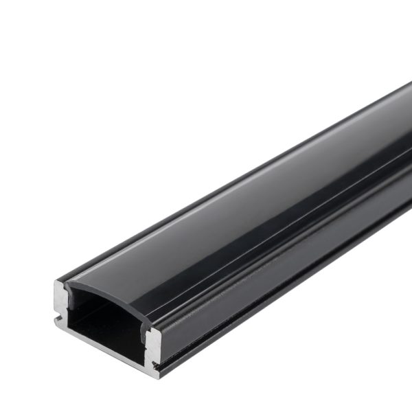 ALUMINIU PROFILE PENTRU Led BANDA NEGRU BODY/NEGRU COVER L=2m