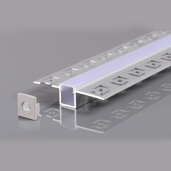 PROFIL ALUMINIU PENTRU BANDA Led CORP GRI/CASA ALBA L=2m 56x15x15mm