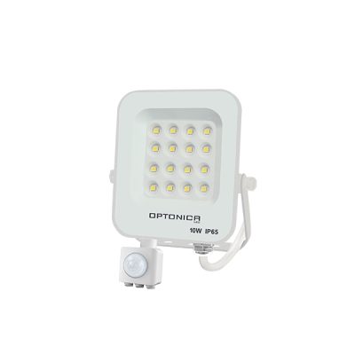 PROJECTOR Led SMD ALB 10W 900Lm AC220-240V 90° IP65 4500K + SENSOR