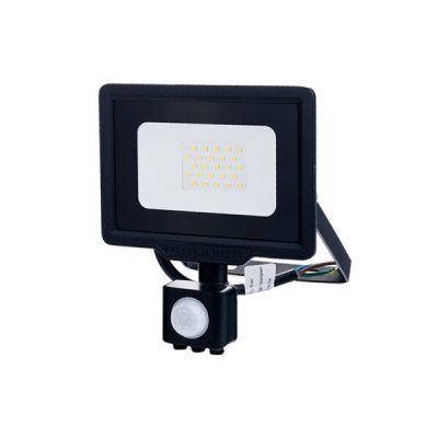 PROJECTOR Led SMD NEGRU 20W 1600Lm AC220-265V 120° IP65 6000K 70CM CABLU - CU SENSOR