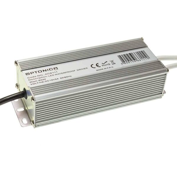 IMPERMEABIL Led BANDA ALIMENTARE ELECTRICĂ 60W 12V 5A – METAL