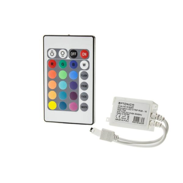 TELECOMANDĂ Led STRIP RGB – 16 BUTONE 72W 12V 6A