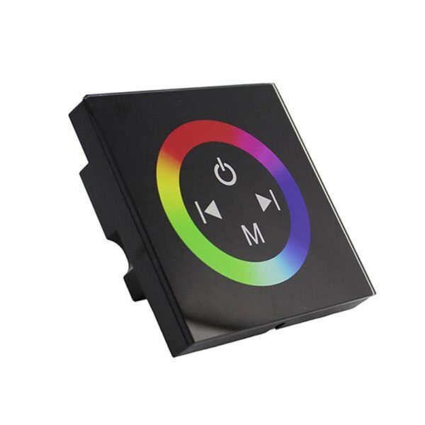 SENSOR RGB DIMMER MONTAT PE PERETE NEGRU