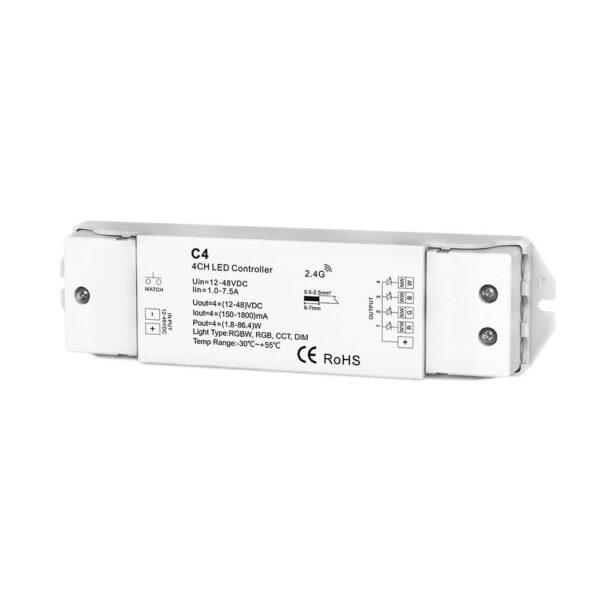 CONTROLLER Led RGB/RGBW 4CH 4*300mA C4 CURENT CONSTANT