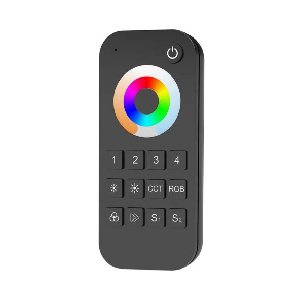 Telecomandă RGB+TEMPERATURĂ DE CULOARE RT10 4 ZONE – NEGRU