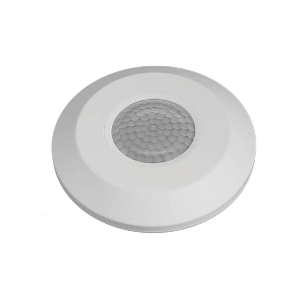 SENSOR DE MIȘCARE PIR IP20 AC220-240V D:8m 360° Lux:10-2000