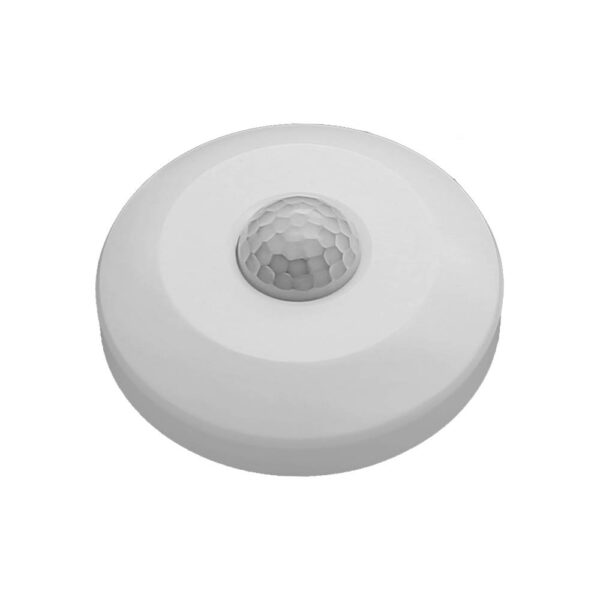 SENSOR DE MIȘCARE PIR IP20 AC220-240V D:8m 360° Lux:10-2000