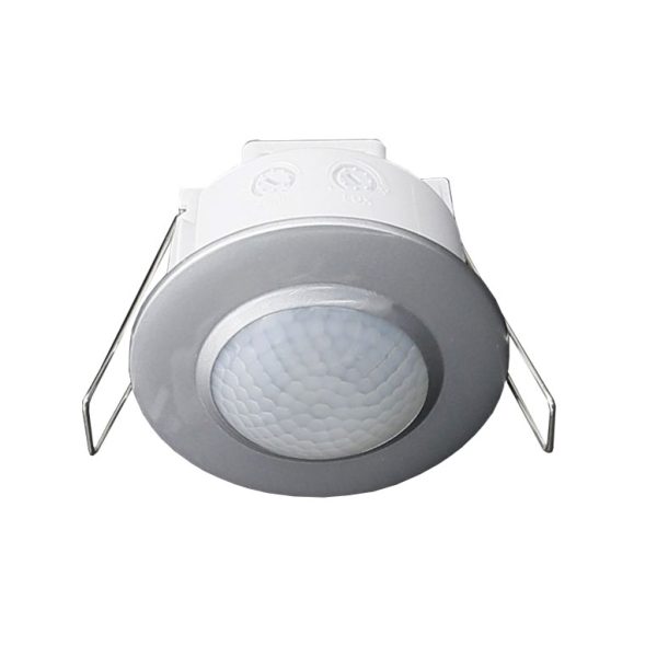 SENSOR DE MIȘCARE PIR IP20 AC220-240V D:6m 360° Lux:10-2000