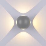 Led LUMINA DE PERETE CREE AC100-240V 4W IP54 440Lm GREY BODY 3000K