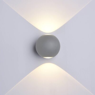 Led LUMINA DE PERETE CREE AC100-240V 6W IP54 660Lm GREY BODY 4000K