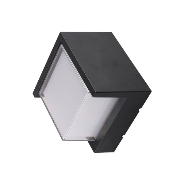 Led LUMINA DE PERETE PĂTRAT NEGRU 12W 3000K 750Lm AC100-240V IP65