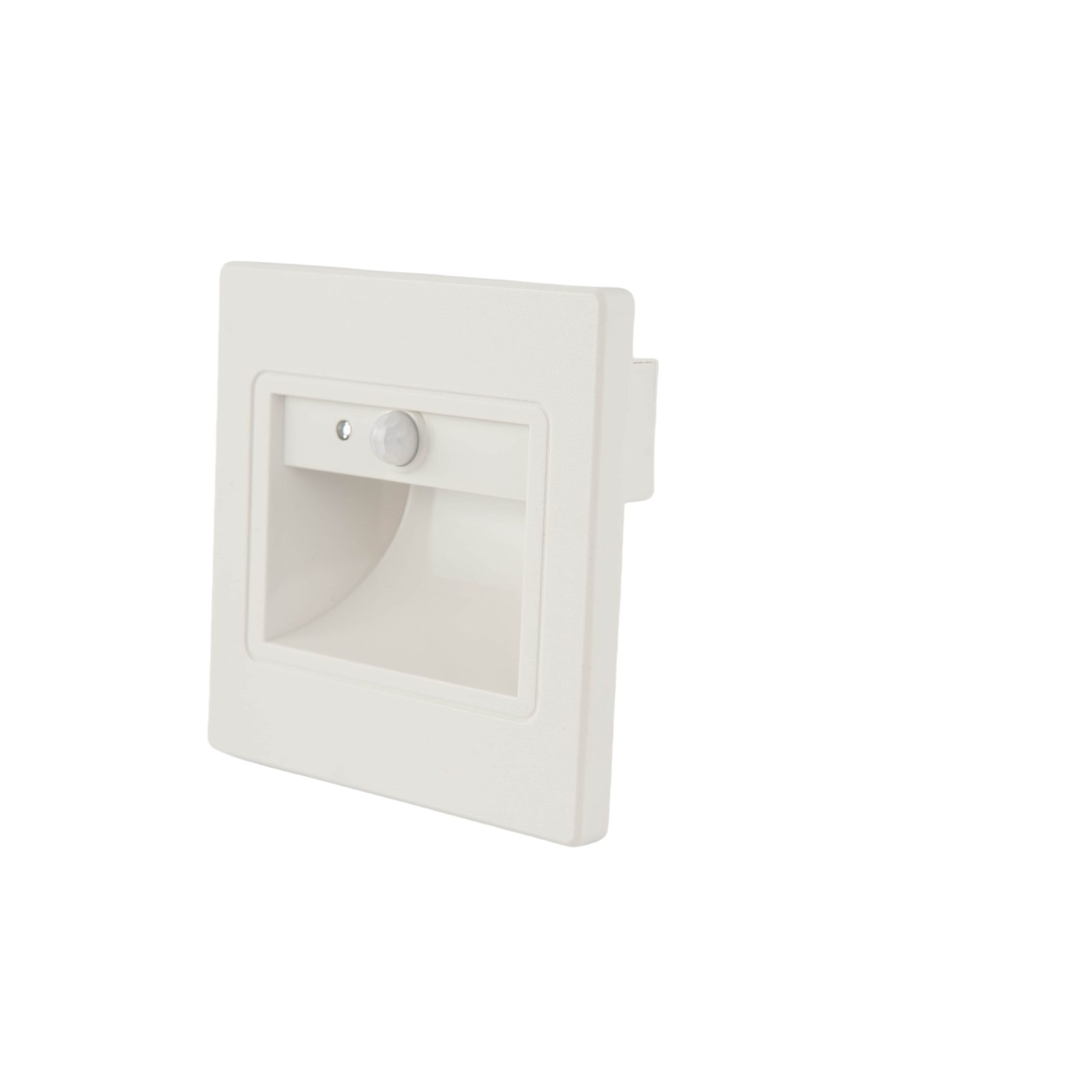 LAMPĂ DE TREPT LED PĂTRATĂ NEGRĂ 1W 80LM/W 3000K AC220-240V IP20 ALB + SENZOR