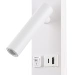 Lumină Dulap LED 2W IP20 cu ON/OFF - Comutator + USB Alb 3000K