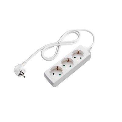 CURSĂ CU 3 PRIZE 3G1.0mm-1.5M, 16A, 230V, Max3500W, IP20 - ALB