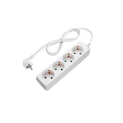 CURSĂ CU 4 PRIZE 3G1.0mm-1.5M, 16A, 230V, Max3500W, IP20 - ALB