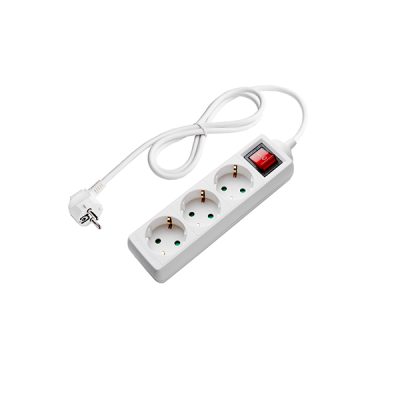 CURSĂ 3-PRISE+INRUPTĂTOR 3G1.5mm-3M, 16A, 230V, Max3500W, IP20 - ALB