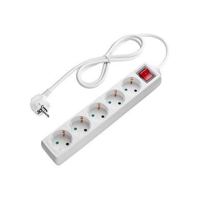 CURSĂ 5 PRIZE+INRUPTĂTOR 3G1.5mm-3M, 16A, 230V, Max3500W, IP20 - ALB