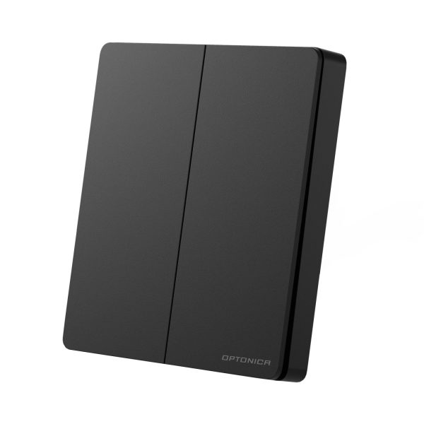 SET Kinetic INCL. Întrerupător și Controler cu Telecomandă 2-GANG – NEGRU