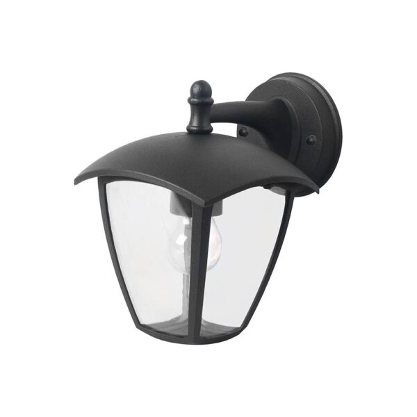 LAMPĂ DE PERETE JOS ALUMINIU NEGRU MAT 1*E27