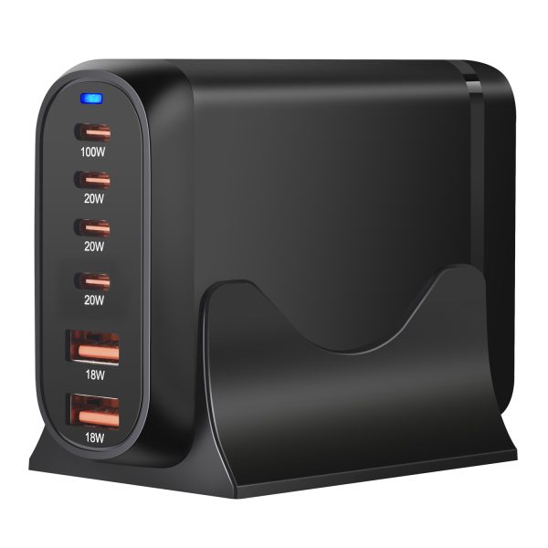 Adaptor 200W cu priză UE – 4-Tip-C / 2-Tip-A